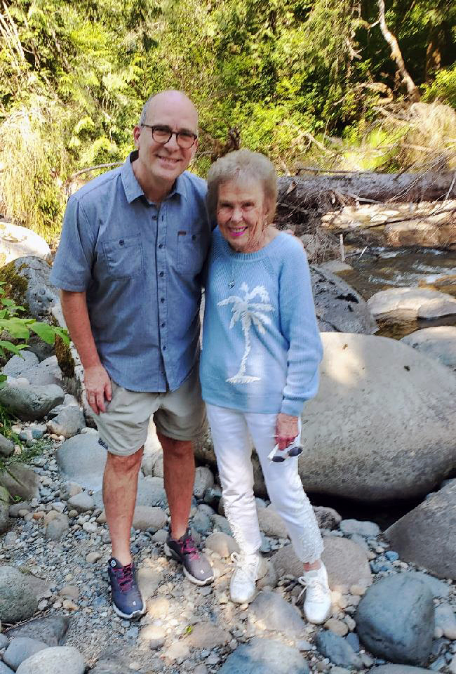 Photo: Larry J. Snyder with is lovely Aunt Jan by "The River" in Preston, Washington.